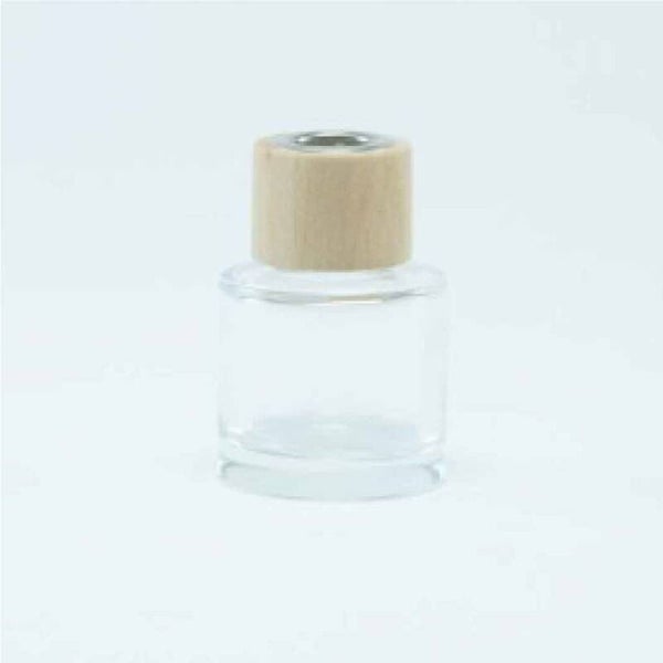 Parfumflesje rond met houten dop - 12 st