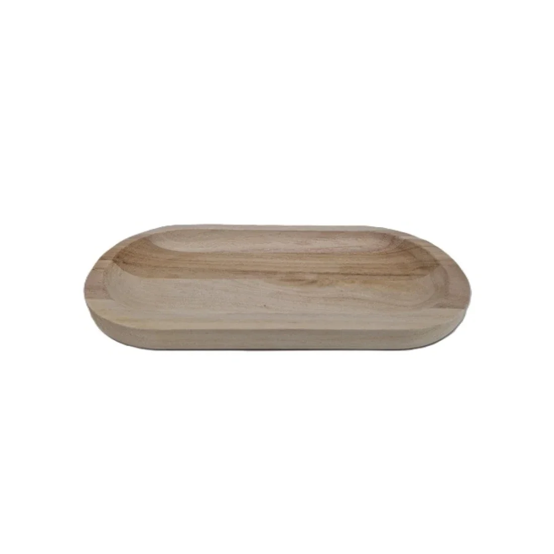 Houten schaal lang afgerond - 30cm