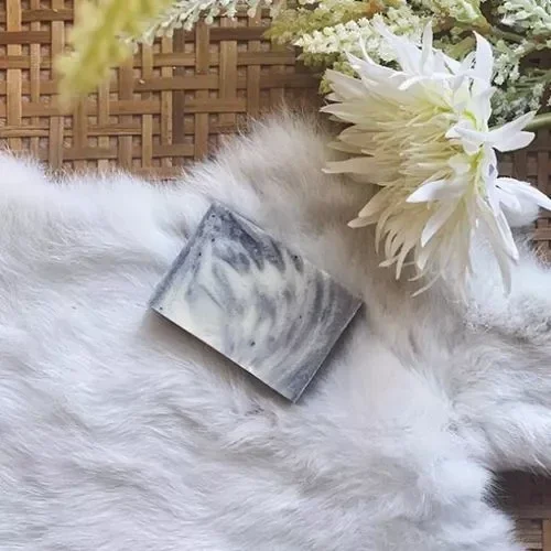 Natuurzeepje Marmer grijs - Calendula & Bamboe - 10st