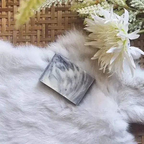 Natuurzeepje Marmer grijs - Calendula & Bamboe - 10st