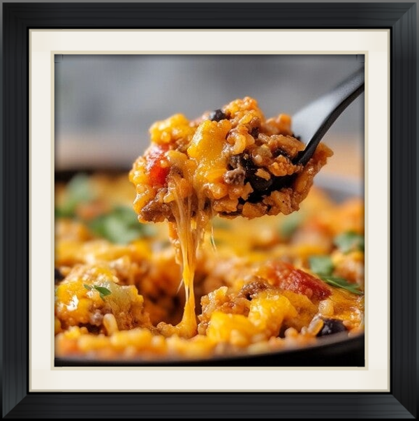 One-Pan Cheesy Taco Rice