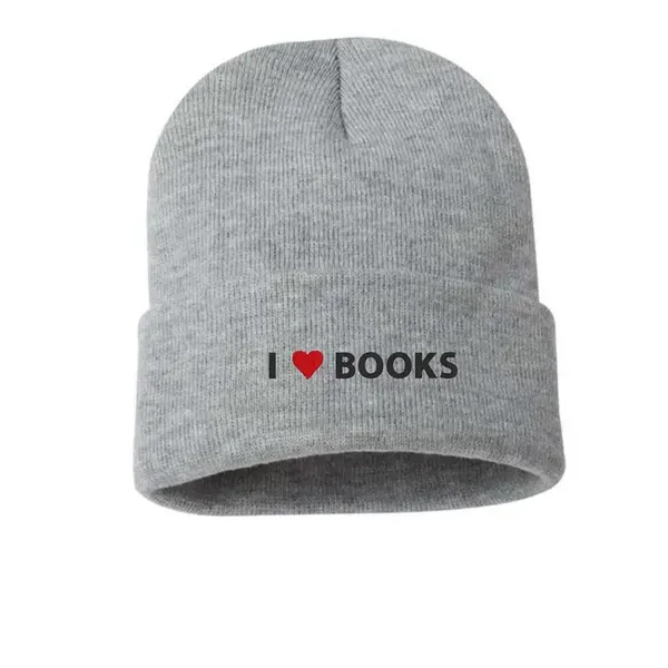 Bonnet brodé tricoté - Gris