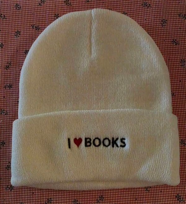 Bonnet brodé tricoté : Blanc