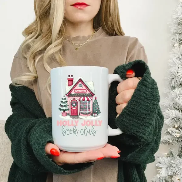 🎄Mug de Noël Holly Jolly Book Club