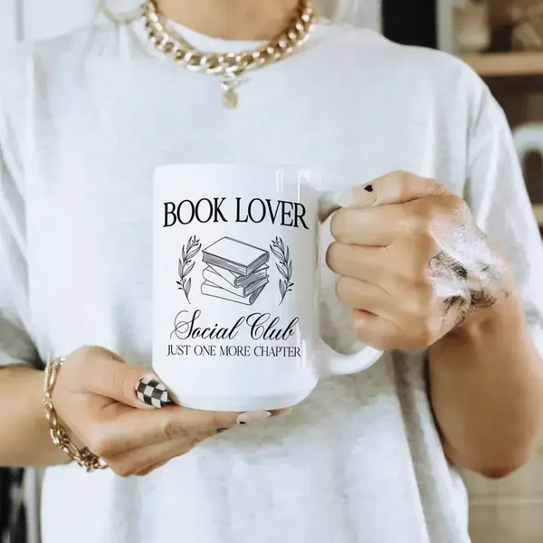 🎄Mug en céramique du Club Social des Amoureux des Livres | Bibliophile | Mug de livre