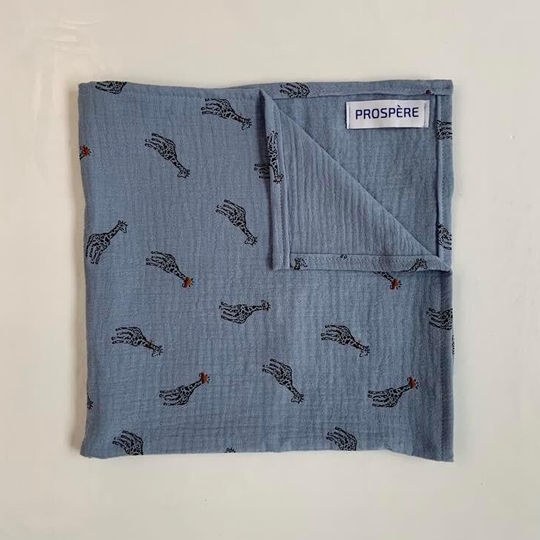 Tetradoek giraf-blauw