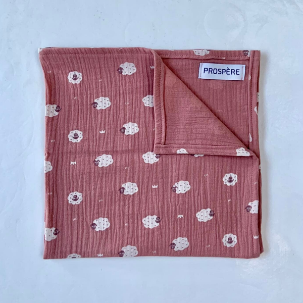 Tetradoek schaapjes roze