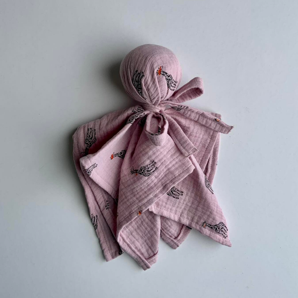 Doudou giraf roze