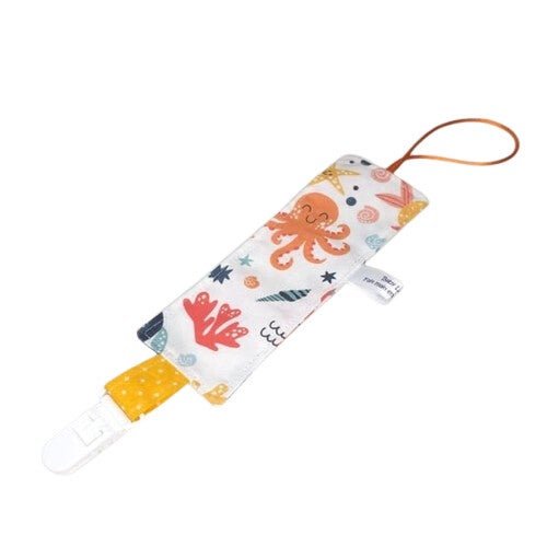 Attache tétine pour bébé, Modèle garçon, Collection Animaux marins