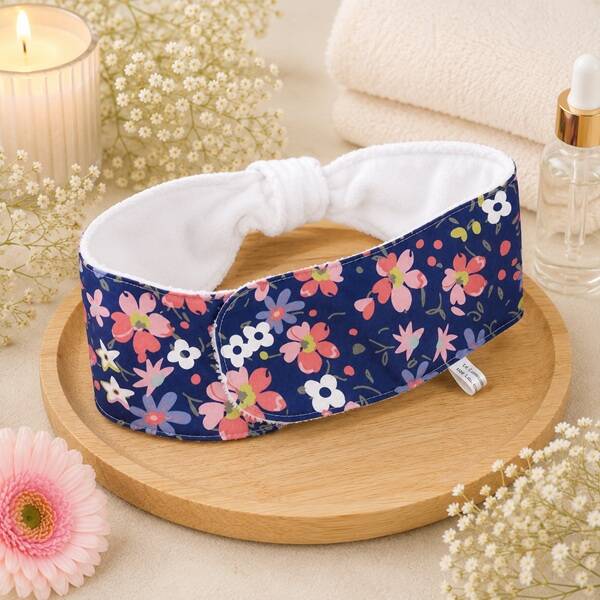 Bandeau de soin visage – Jardin d'été – Création artisanale