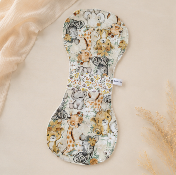 Bavoir épaule bébé en coton et éponge – Protection allaitement et biberon – Modèle Bébés animaux