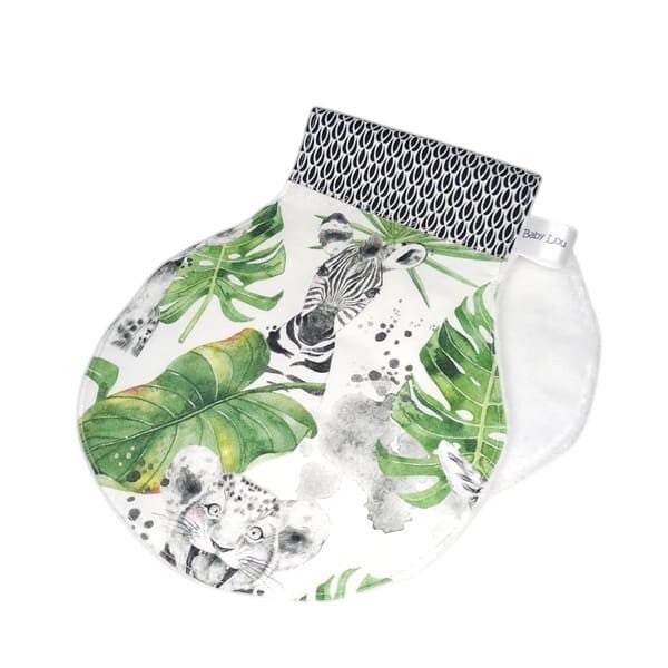 Bavoir épaule, Coton et éponge, Modèle Animaux de la savane