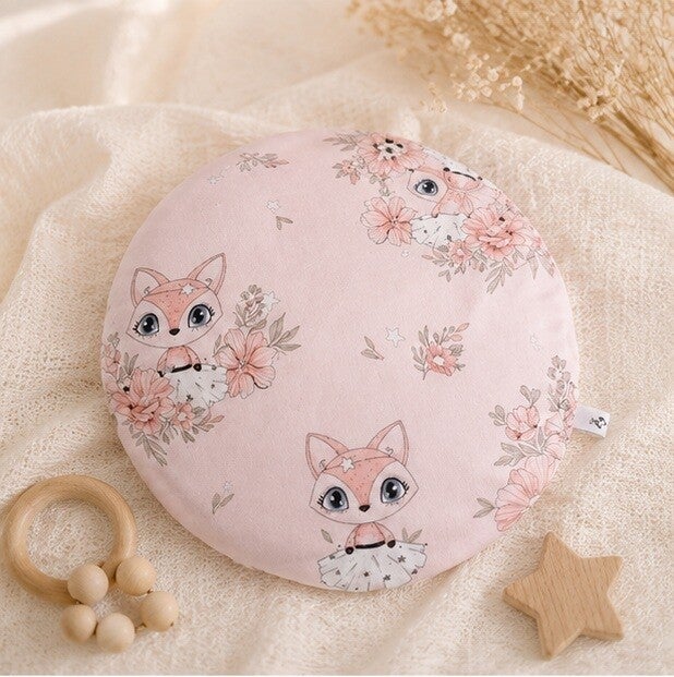 Bouillotte sèche artisanale déhoussable pour bébé – Création faite main – Modèle Renarde