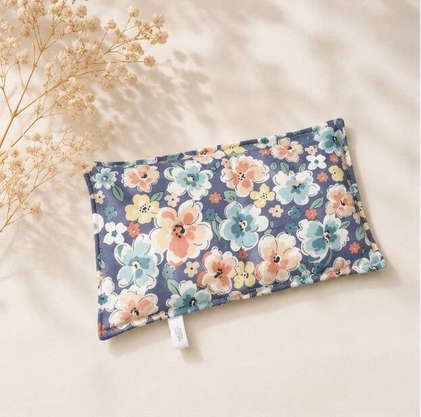 Bouillotte sèche artisanale déhoussable – Création faite main – Modèle Grandes fleurs