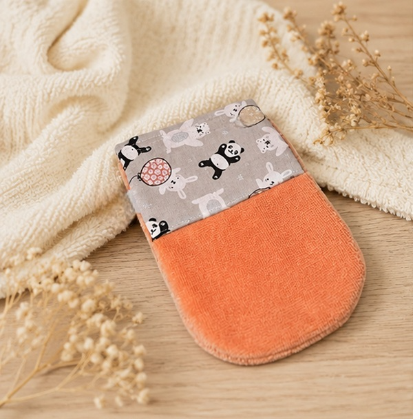 Gant de toilette bébé et enfant en éponge – Ours – Eponge bambou ultra douce