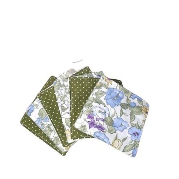 Lingettes lavables, Coton et éponge bambou, Moyen format, Modèle Iris