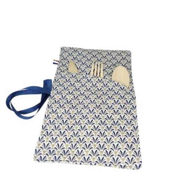 Pochettes à couverts, Modèle simple, Lavable & réutilisable, Modèle forme géométrique