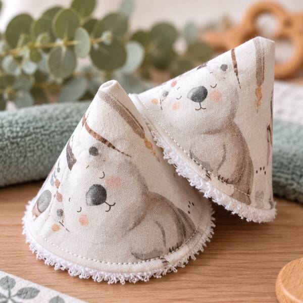 Tipi pipi ou stop pipi, Change de bébé, Eponge bambou, Modèle Petit ourson