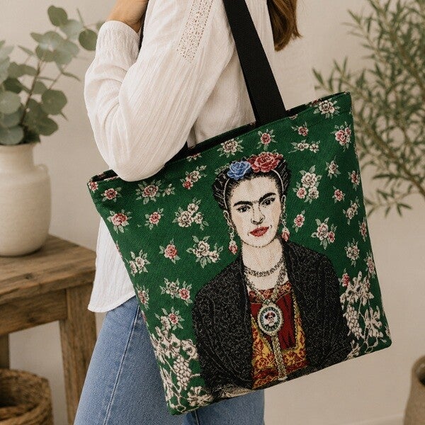 Sacs tote bags cousus main | Frida Kahlo | Créations artisanales en tissu