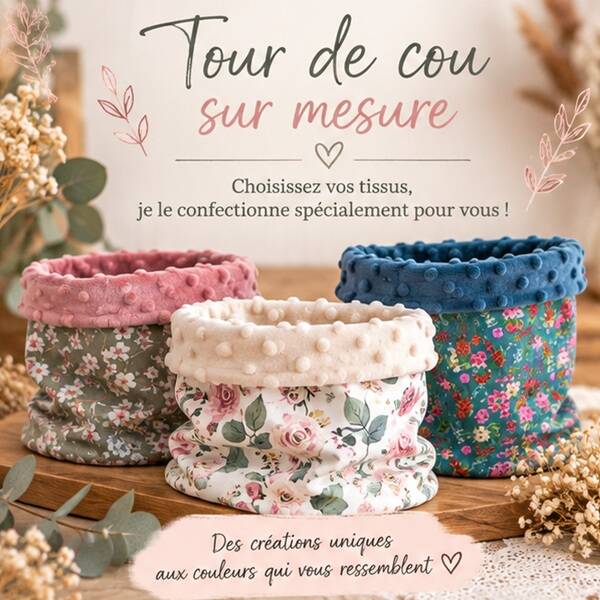 Tour de cou femme personnalisé – Snood sur commande