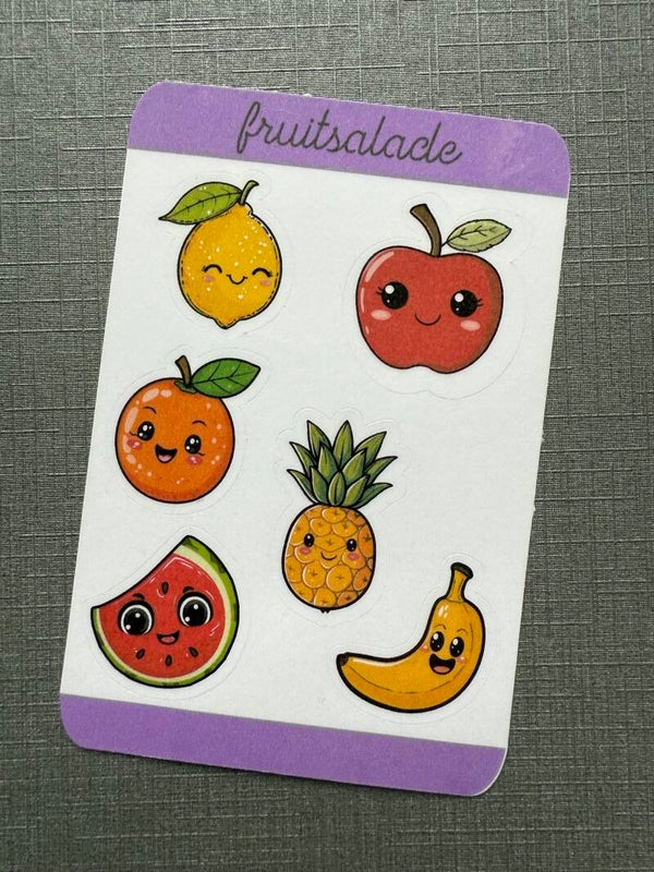 Stickervel fruitsalade