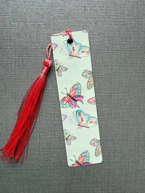 Gekleurde vlinders boekenlegger