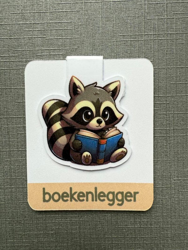 Wasbeer die leest boekenlegger
