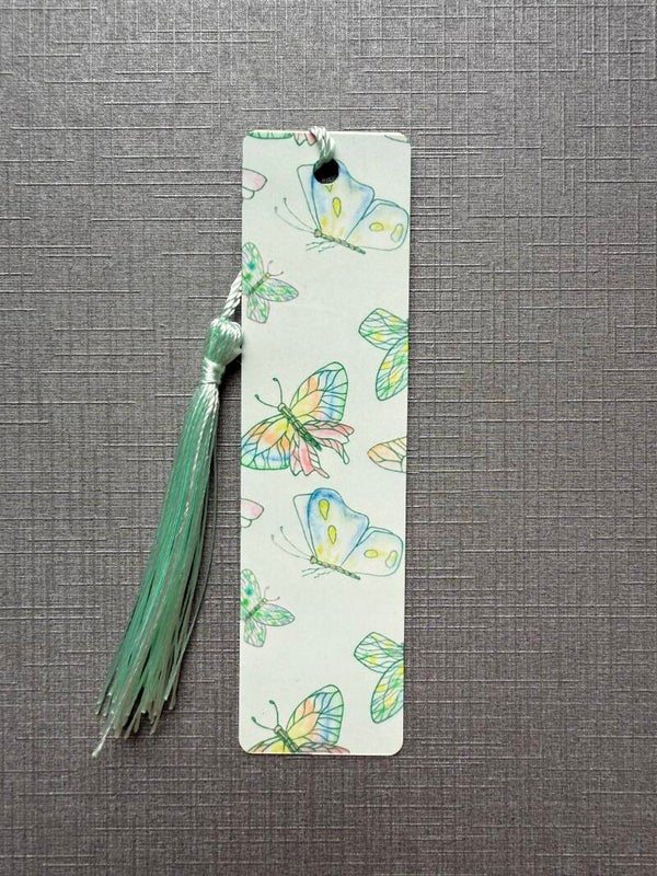 Blauw/groene vlinders boekenlegger