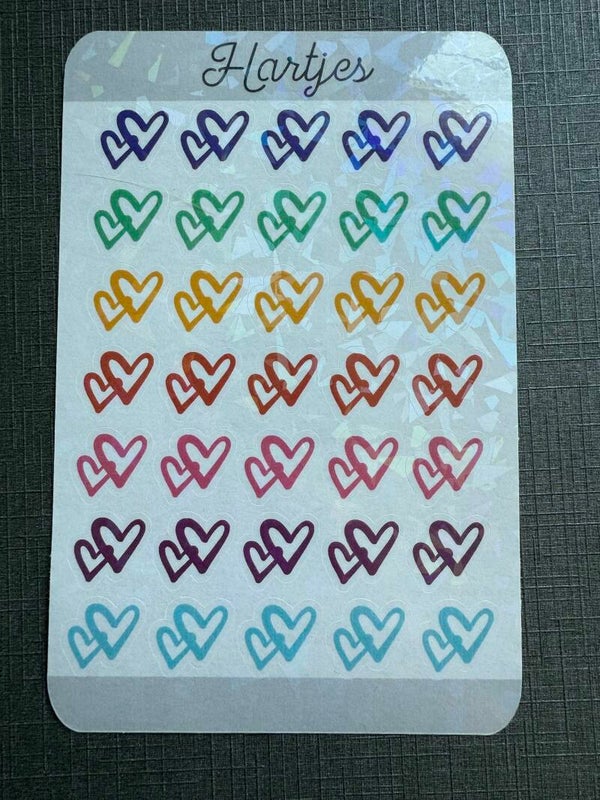 Stickervel hartjes