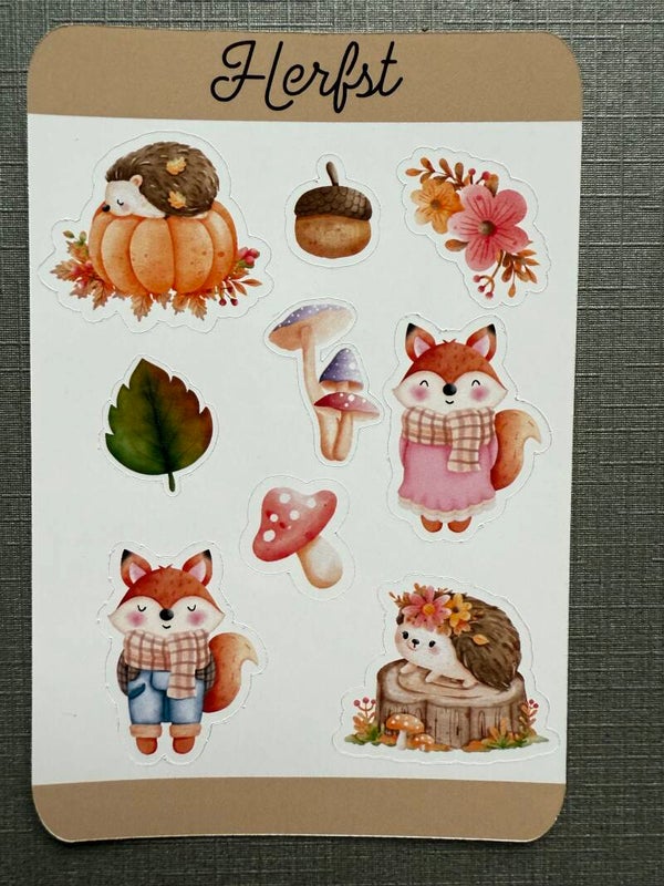 Stickervel herfst
