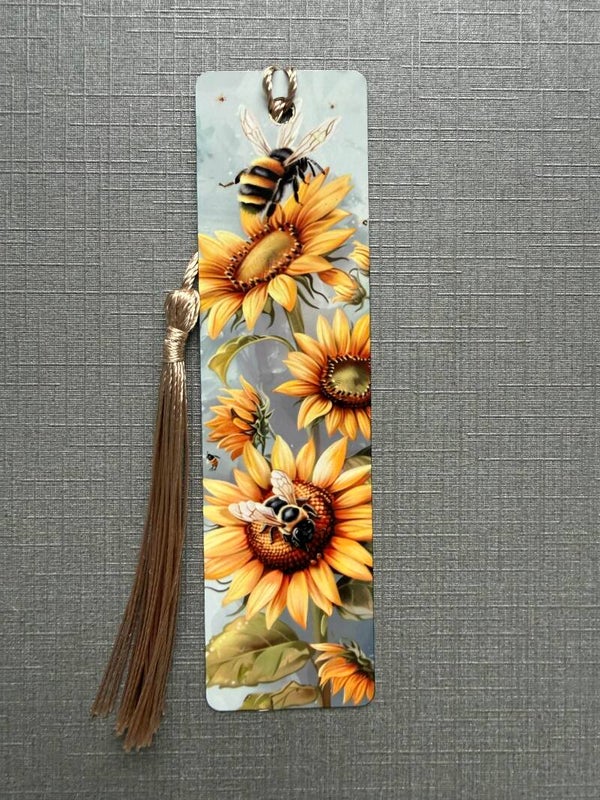 Boekenlegger met zonnebloemen