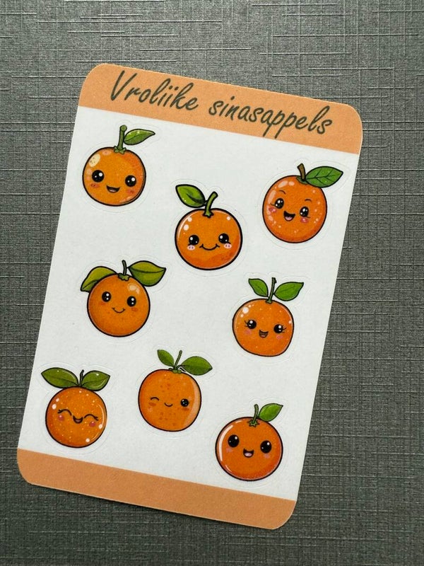 Stickervel sinaasappel