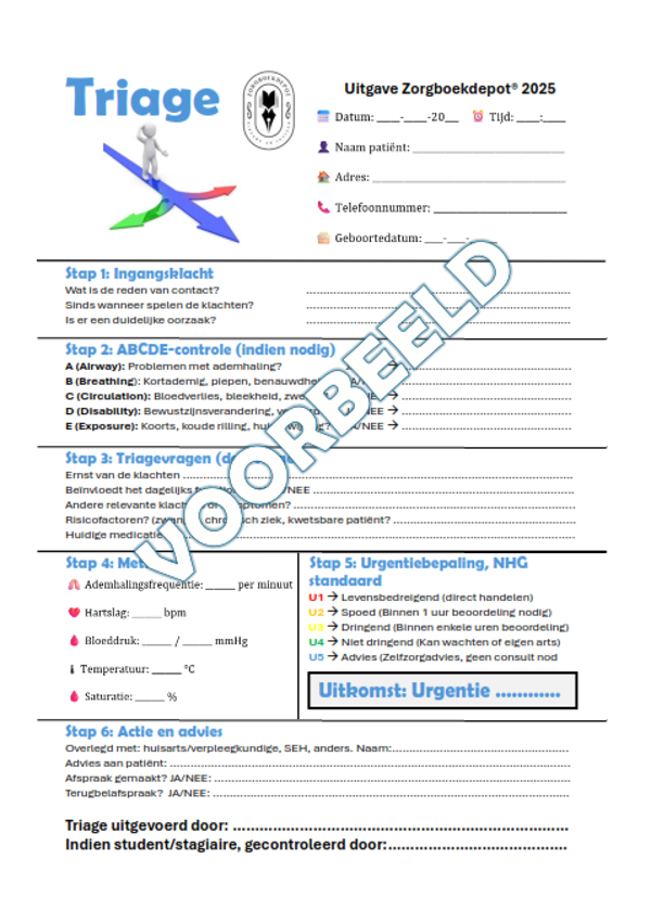 Triage scheurblok