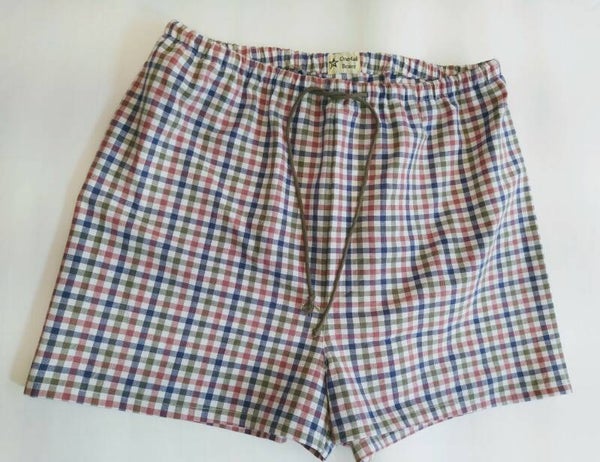 Ruitje wit groenblauw rose