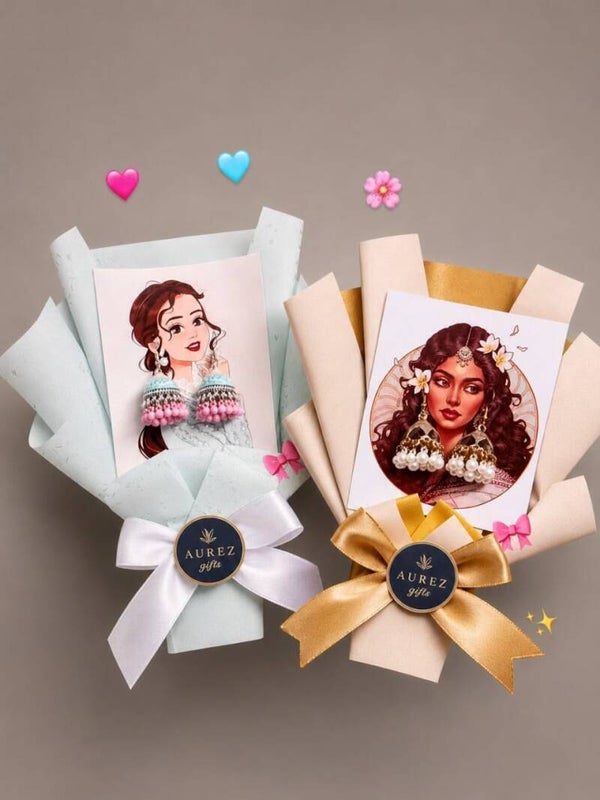 Mini Jhumka Bouquet – Cute Gift for Sister