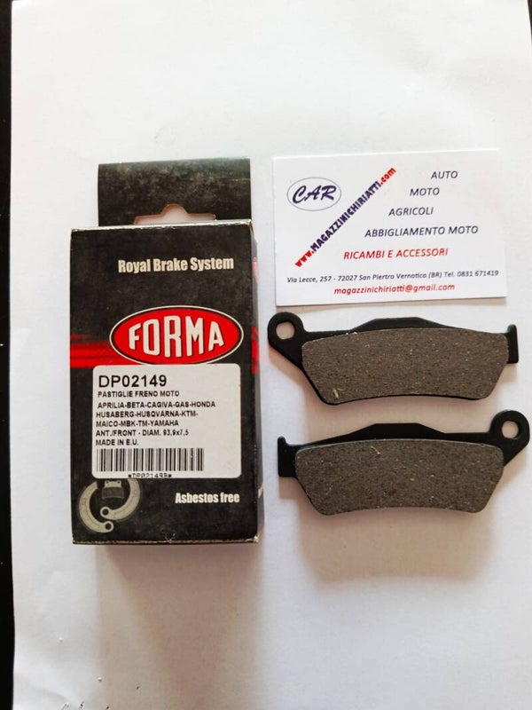 Pastiglie Freno Ant Aprilia Beta Cagiva Gas Gas Honda Husaberg KTM DP02149 FORMA