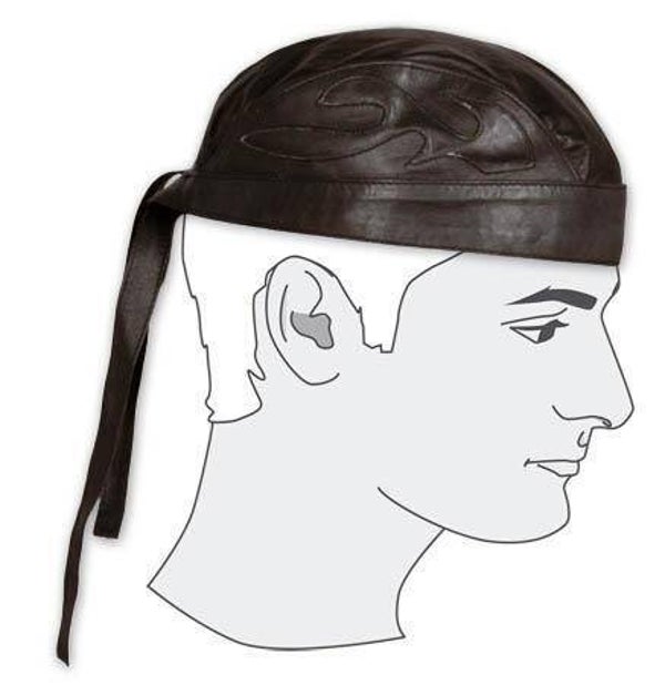 BANDANA IN PELLE COLORE NERO AMERICAN PRO