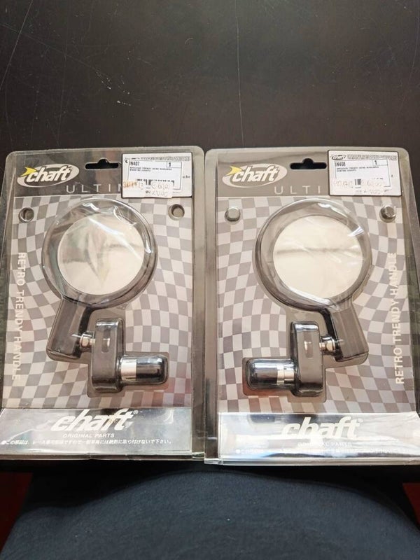 COPPIA SPECCHIETTI MOTO DA MANUBRIO IN407/408 CHAFT