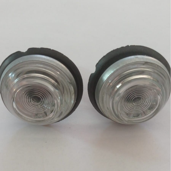 COPPIA INDICATORI DI DIREZIONE ANTERIORE FIAT 500/600/850 BIANCO