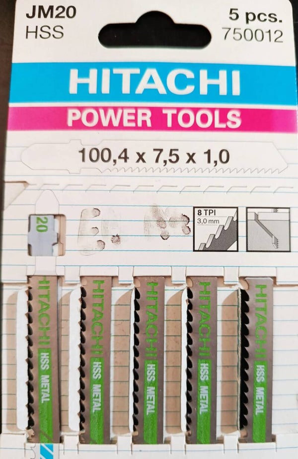 KIT 5 LAME SEGHETTO ALTERNATIVO JM20 HITACHI 100,4X7,5X1,0