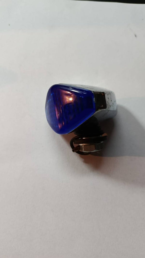 LUCE DI POSIZIONE CROMATA MOTO CUSTOM LENTE BLU