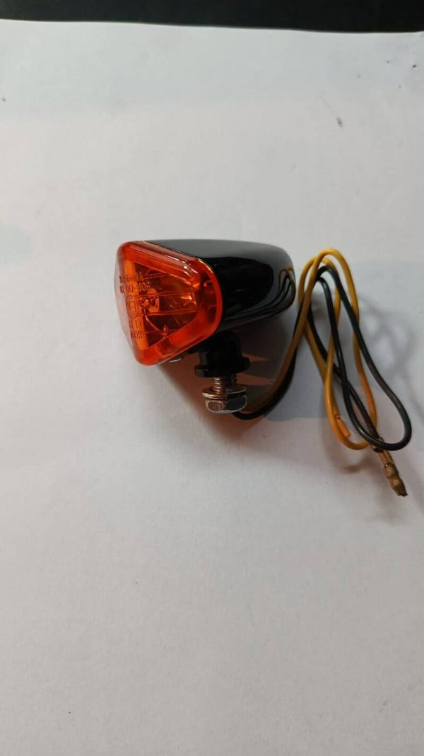 LUCE DI POSIZIONE NERA MOTO CUSTOM LENTE ARANCIO