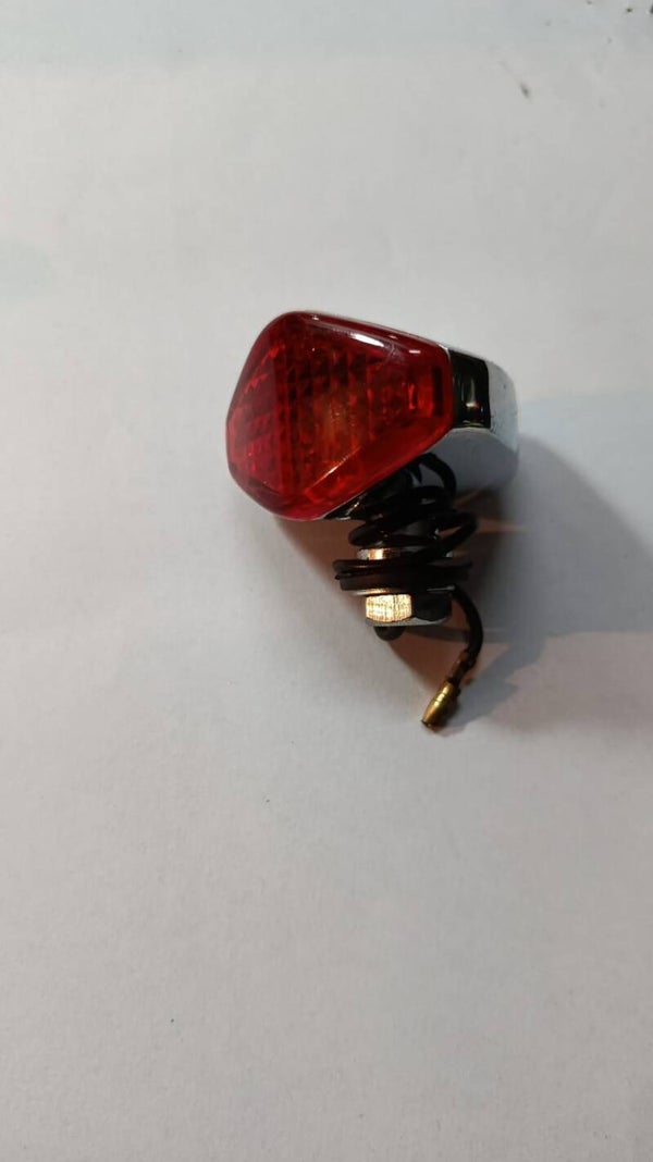LUCE DI POSIZIONE CROMATA MOTO CUSTOM LENTE ROSSA