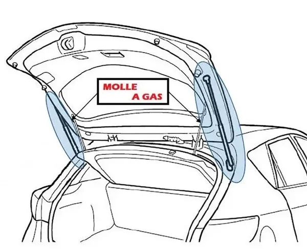 COPPIA SOLLEVATORI PORTELLONE POSTERIORE NISSAN NOTE 2006 IN POI