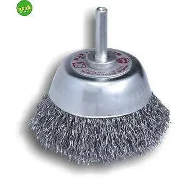 SPAZZOLA A TAZZA INOX mm.75 codolo mm.6 PER TRAPANO