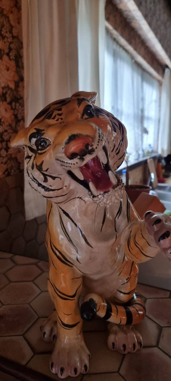 Vintage jaren 60/70 tijger beeld Italiaans