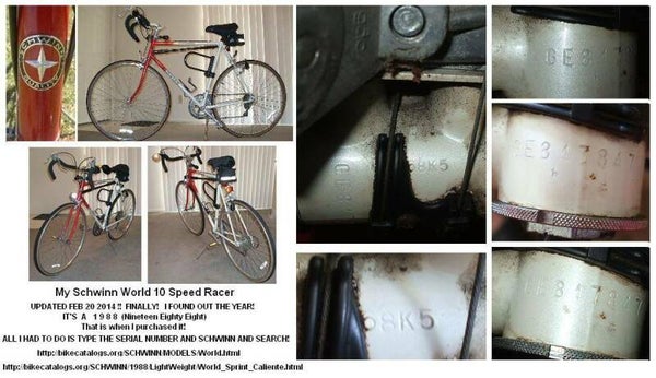 Our Bicycle Serial Numbers