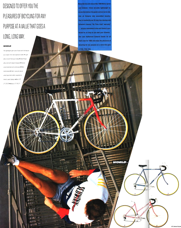 My Schwinn World  Bicycle Ad from the 1988 Schwinn Bicycles Catalog