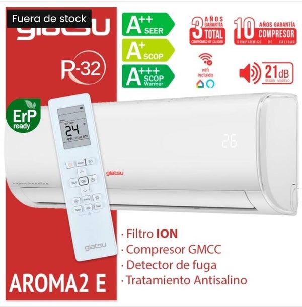 Giatsu Aroma 2 GIA-S09AR Gama: AROMA 2E Referencia GIA-S09AR2E-R32 Marca Giatsu