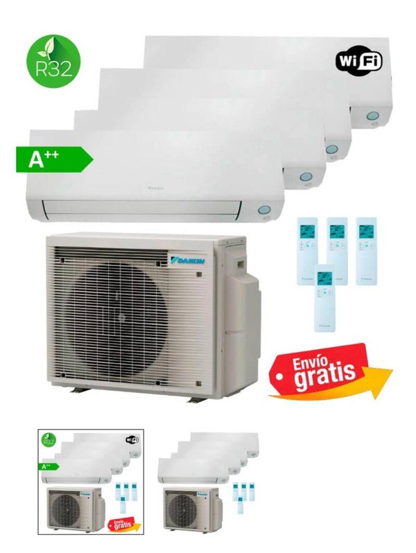 Sistema de aire acondicionado Daikin 4x1 Perfera (4MXM68A9 + FTXM20A + FTXM25A + FTXM25A + FTXM25A)